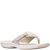 CLARKS WOMENS FLAT STRAP SANDAL - GOLD